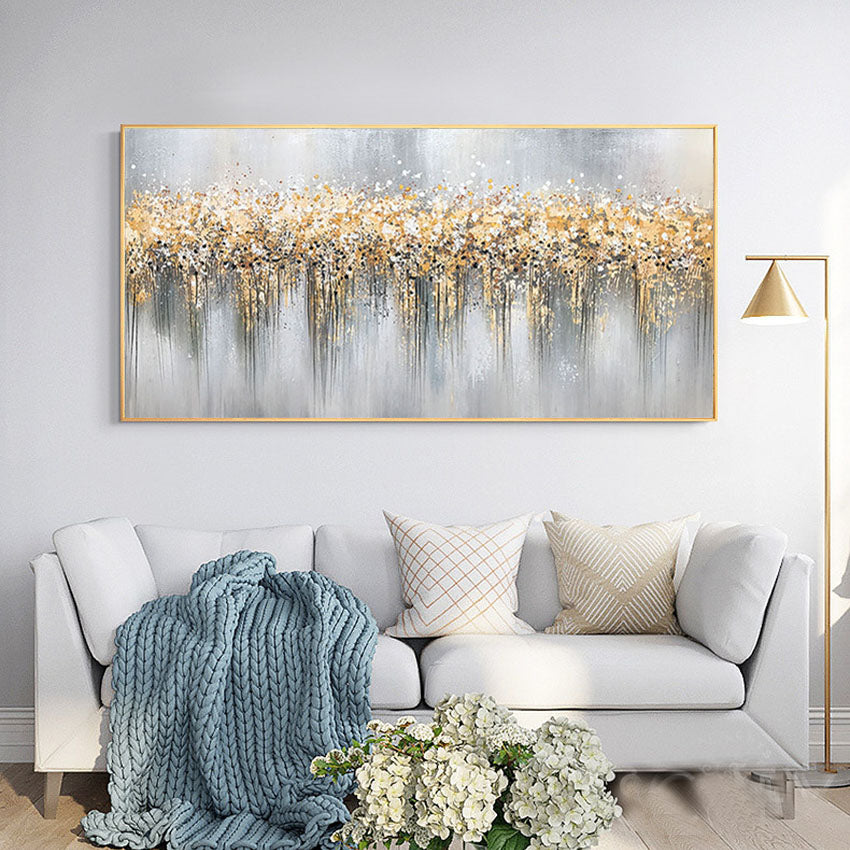 Hand-Painted Abstract Scenery Oil Painting – Modern W