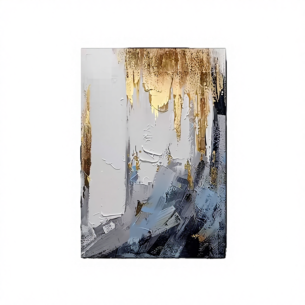 Abstract Landscape Hand-Painted Oil Painting – Custom Textured Modern Wall Art for Home Decor.